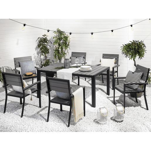 Mesa de refeição de jardim COMO 150 cm 90 cm Cinzento