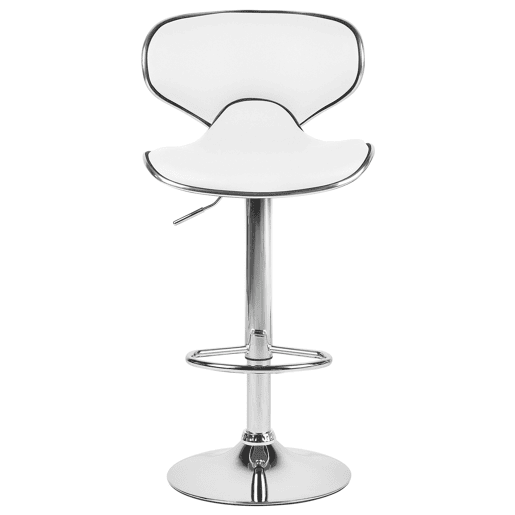 Conjunto de 2 bancos de bar CONWAY Pele sintética Branco