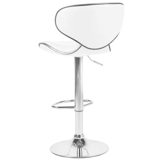Conjunto de 2 bancos de bar CONWAY Pele sintética Branco
