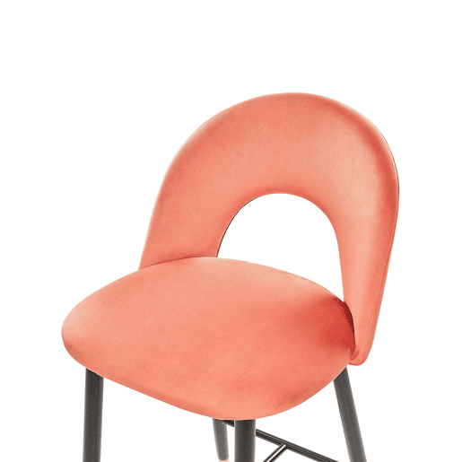 Conjunto de 2 bancos de bar FALTON Veludo Coral