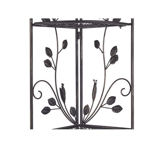 Estante de canto SIDERNO Dobrável Metal Preto