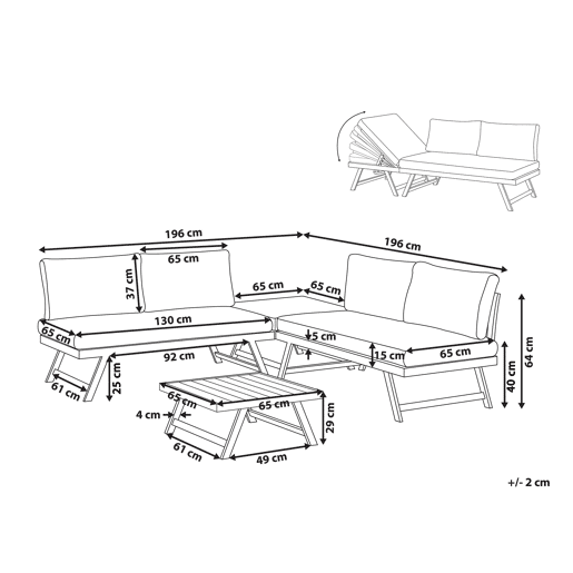 Beliani Conjunto lounge COCCORINO