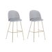 Beliani Silla de bar ARCOLA Beliani Silla de bar ARCOLA Gris Claro
