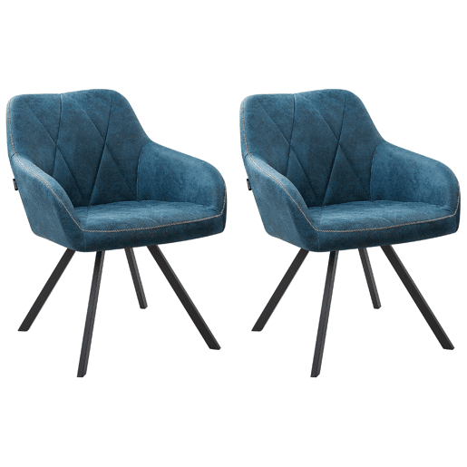 Conjunto de 2 cadeiras de jantar MONEE Azul turquesa