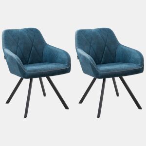 Conjunto de 2 cadeiras de jantar MONEE Azul turquesa