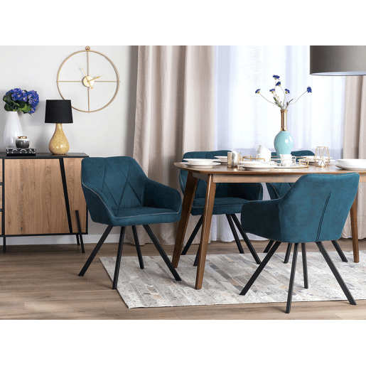 Conjunto de 2 cadeiras de jantar MONEE Azul turquesa