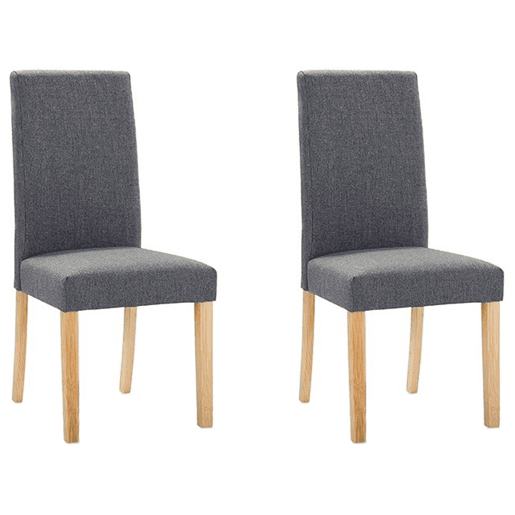 Conjunto de 2 cadeiras de jantar BROADWAY Tecido Cinzento escuro