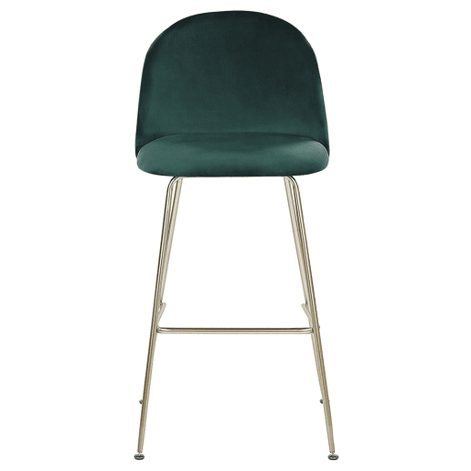 Conjunto de 2 bancos de bar ARCOLA Veludo Verde esmeralda