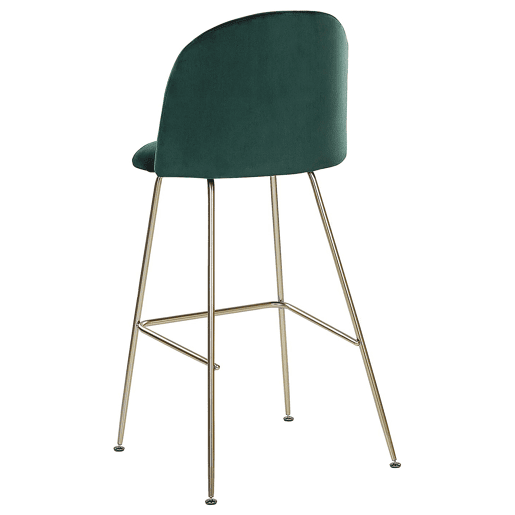 Conjunto de 2 bancos de bar ARCOLA Veludo Verde esmeralda