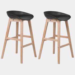 Conjunto de 2 bancos de bar MICCO Preto