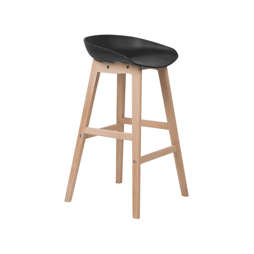 Conjunto de 2 bancos de bar MICCO Preto Conjunto de 2 bancos de bar MICCO Preto