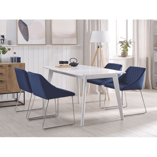 Conjunto de 2 cadeiras de jantar ARCATA Veludo Azul marinho
