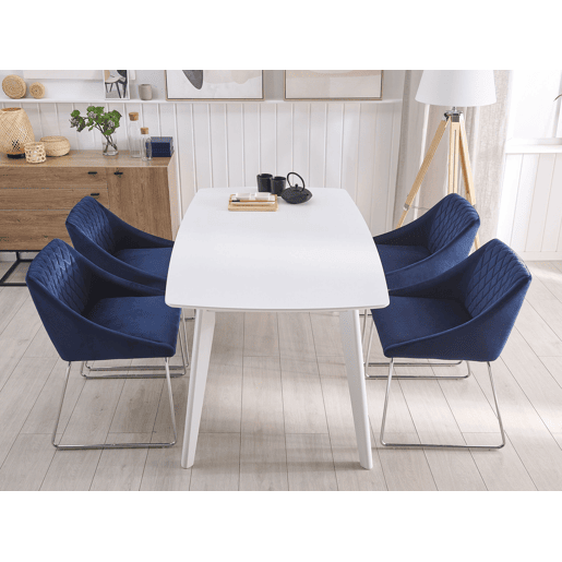 Conjunto de 2 cadeiras de jantar ARCATA Veludo Azul marinho