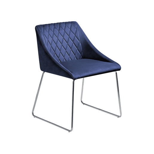 Conjunto de 2 cadeiras de jantar ARCATA Veludo Azul marinho