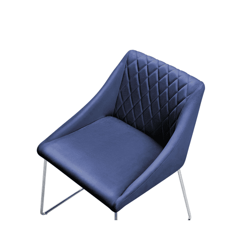 Conjunto de 2 cadeiras de jantar ARCATA Veludo Azul marinho