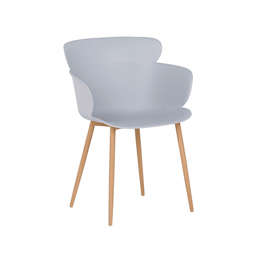 Conjunto de 2 cadeiras de jantar SUMKLEY Cinzento claro