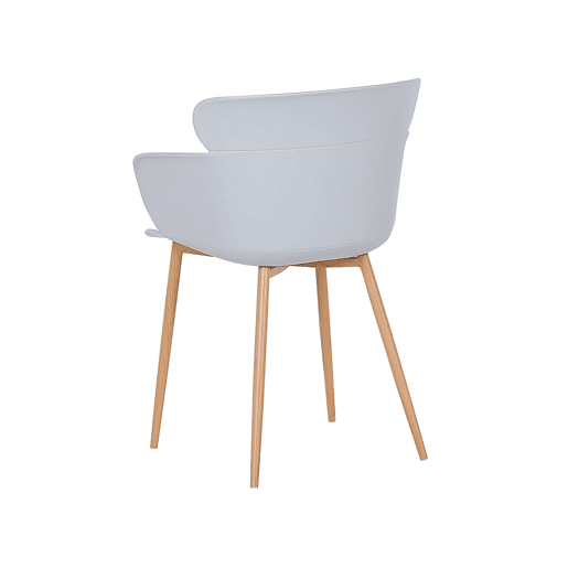 Conjunto de 2 cadeiras de jantar SUMKLEY Cinzento claro
