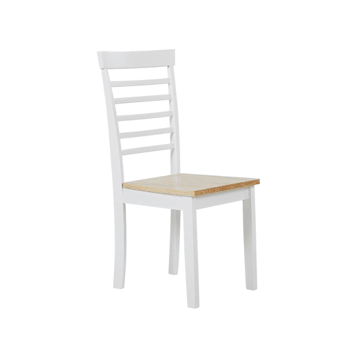 Conjunto de 2 cadeiras de jantar BATTERSBY Madeira Branco