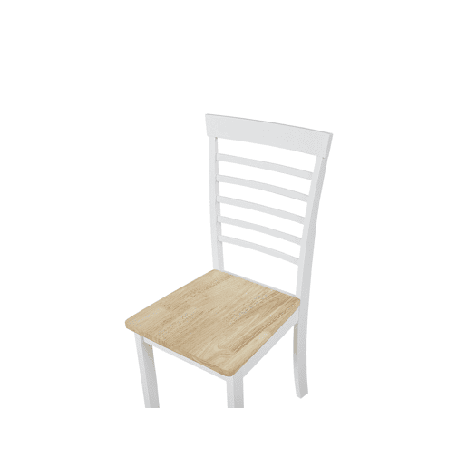 Conjunto de 2 cadeiras de jantar BATTERSBY Madeira Branco