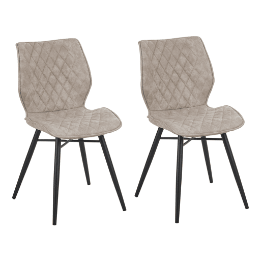 Conjunto de 2 cadeiras de jantar LISLE Creme