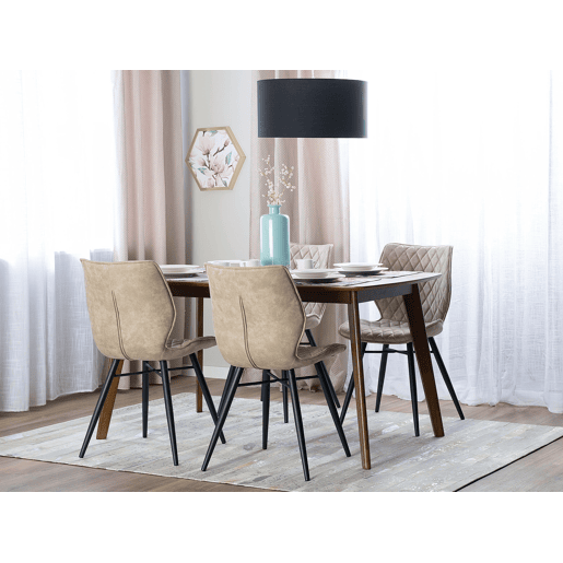 Conjunto de 2 cadeiras de jantar LISLE Creme