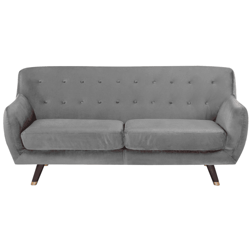 Conjunto de sala de estar BODO Veludo Cinzento 6 lugares