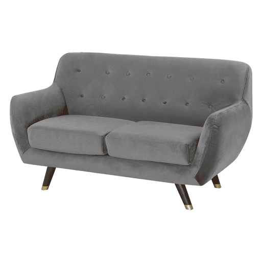 Conjunto de sala de estar BODO Veludo Cinzento 6 lugares