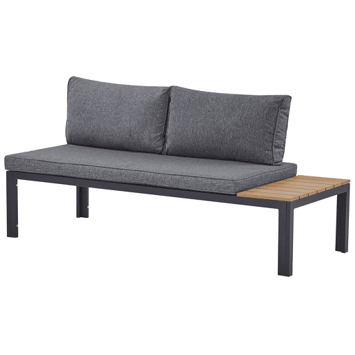 Conjunto de sofás de jardim de canto 4 lugares PIENZA à direita Cinzento