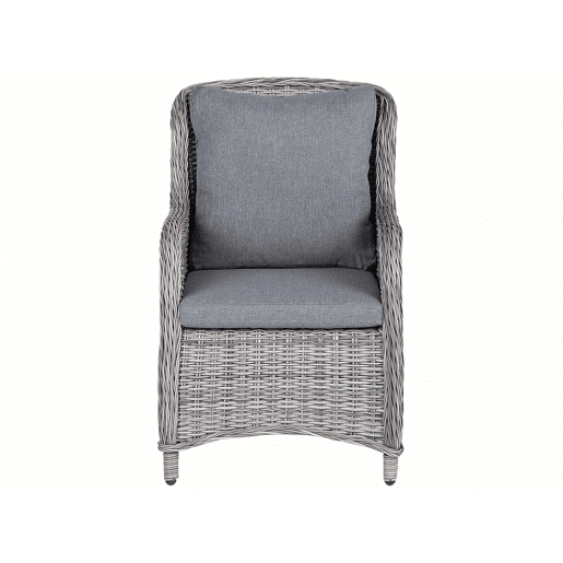 Conjunto de refeições de jardim 6 lugares CASCAIS com almofadas Cinzento