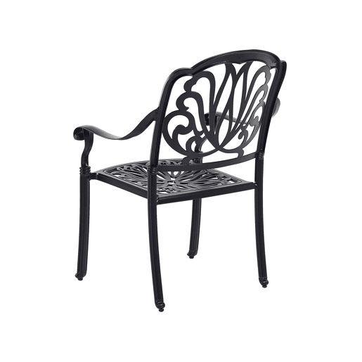 Conjunto de 4 cadeiras de jardim com almofadas ANCONA Metal Preto