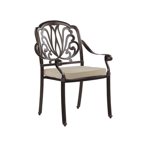 Conjunto de 4 cadeiras de jardim com almofadas ANCONA Metal Castanho escuro