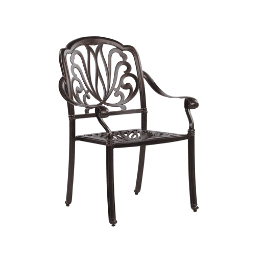 Conjunto de 4 cadeiras de jardim com almofadas ANCONA Metal Castanho escuro