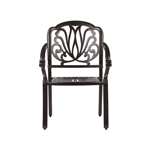 Conjunto de 4 cadeiras de jardim com almofadas ANCONA Metal Castanho escuro