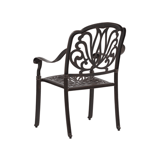Conjunto de 4 cadeiras de jardim com almofadas ANCONA Metal Castanho escuro