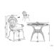Beliani Conjunto de comedor SAPRI Beliani Conjunto de comedor SAPRI Marrón Medio