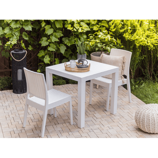 Conjunto de 2 cadeiras de jardim FOSSANO Material sintético Branco