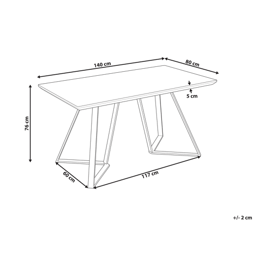 Beliani Mesa de jantar UPTON