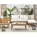 Beliani Conjunto de jardín CREMONA Beliani Conjunto de jardín CREMONA Blanco/ Beige