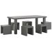 Beliani Conjunto de comedor TARANTO Beliani Conjunto de comedor TARANTO Gris