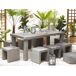 Beliani Conjunto de comedor TARANTO Beliani Conjunto de comedor TARANTO Gris
