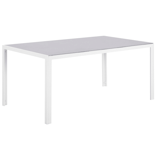 Mesa de refeição de jardim CATANIA 160 cm 91 cm Vidro Cinzento