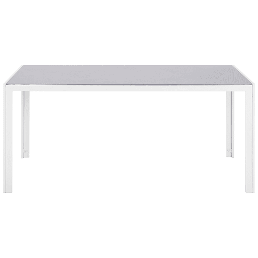 Mesa de refeição de jardim CATANIA 160 cm 91 cm Vidro Cinzento