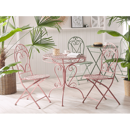 Mesa bistrô ALBINIA 70 cm 70 cm Metal Rosa Mesa bistrô ALBINIA 70 cm 70 cm Metal Rosa