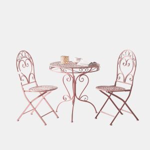 Mesa bistrô ALBINIA 70 cm 70 cm Metal Rosa