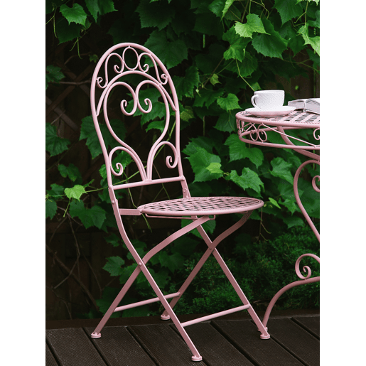 Mesa bistrô ALBINIA 70 cm 70 cm Metal Rosa Mesa bistrô ALBINIA 70 cm 70 cm Metal Rosa