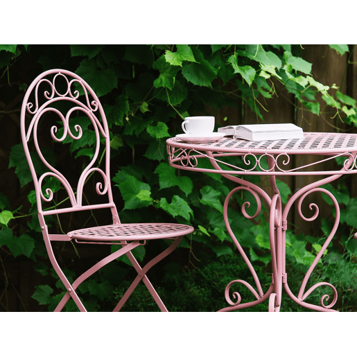 Mesa bistrô ALBINIA 70 cm 70 cm Metal Rosa Mesa bistrô ALBINIA 70 cm 70 cm Metal Rosa