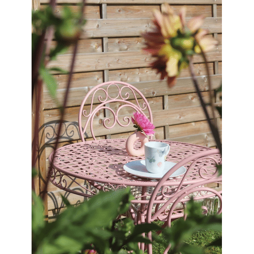 Mesa bistrô ALBINIA 70 cm 70 cm Metal Rosa Mesa bistrô ALBINIA 70 cm 70 cm Metal Rosa