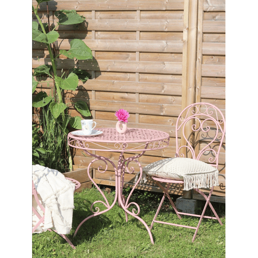 Mesa bistrô ALBINIA 70 cm 70 cm Metal Rosa Mesa bistrô ALBINIA 70 cm 70 cm Metal Rosa