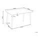 Beliani Mesa de comedor NEWBERRY Beliani Mesa de comedor NEWBERRY Blanco