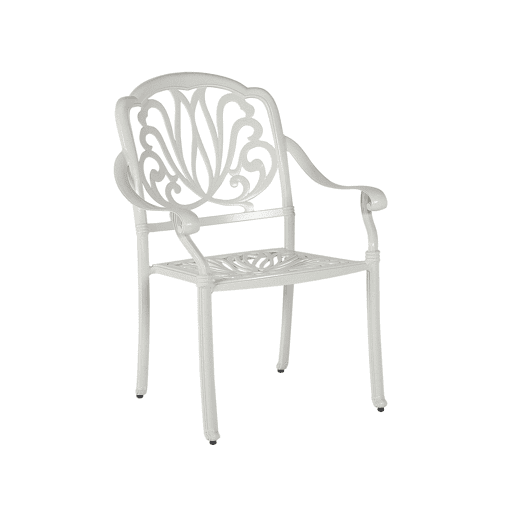Conjunto de 4 cadeiras de jardim com almofadas ANCONA Metal Branco creme
